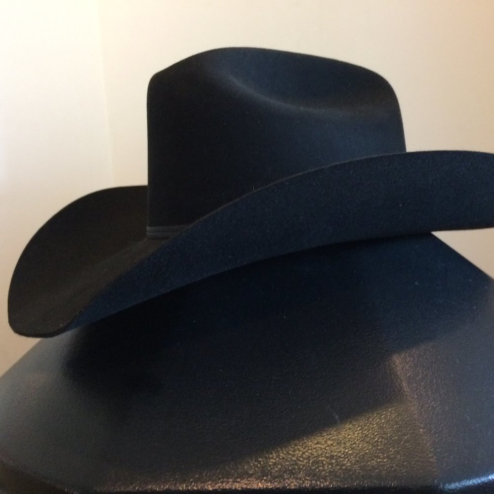 Resistol 3X Black Cowboy Hat Size 7-3/8
